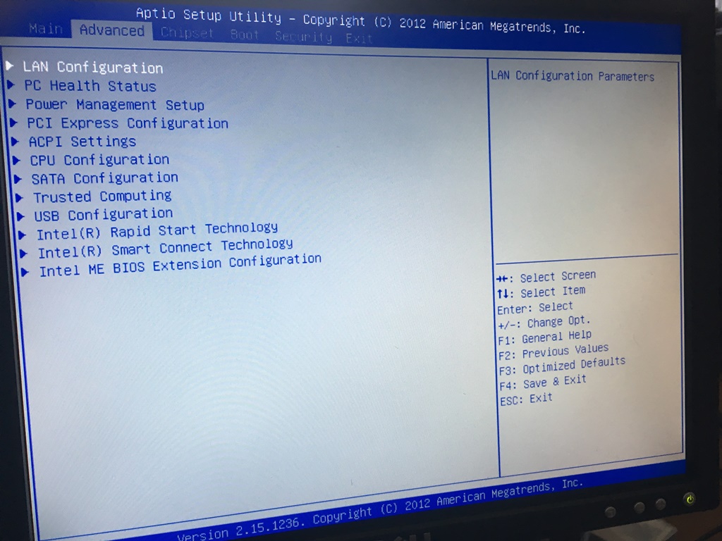 intel旧第4世代メーカー製PCのBIOS